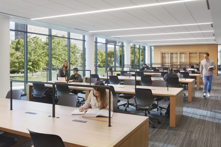 law school students studying in class